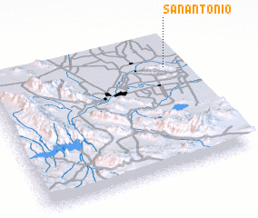 3d view of San Antonio
