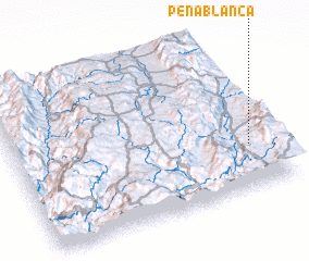 3d view of Peña Blanca