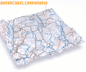 3d view of Barranca del Campanario