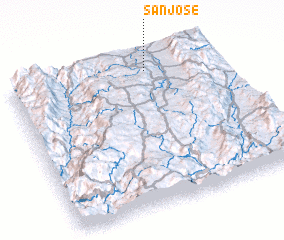 3d view of San José