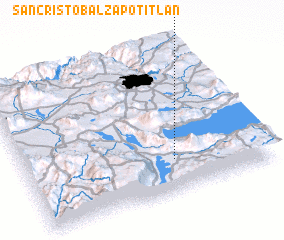 3d view of San Cristóbal Zapotitlán