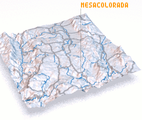 3d view of Mesa Colorada