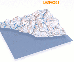 3d view of Los Pozos
