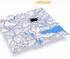 3d view of San Diego