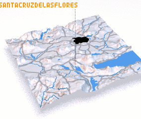 3d view of Santa Cruz de las Flores