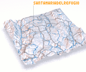 3d view of Santa María del Refugio