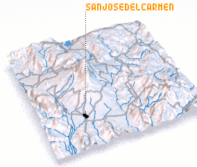 3d view of San José del Carmen