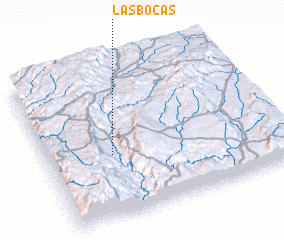 3d view of Las Bocas