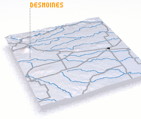 3d view of Des Moines