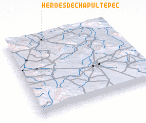 3d view of Héroes de Chapultepec