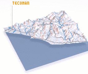 3d view of Tecomán