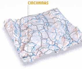 3d view of Cinco Minas