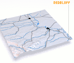 3d view of Red Bluff