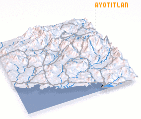 3d view of Ayotitlán