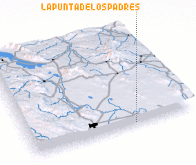 3d view of La Punta de los Padres