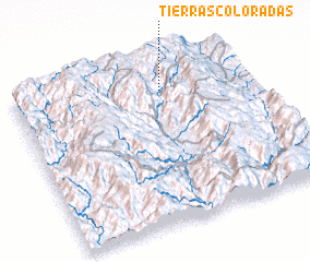 3d view of Tierras Coloradas
