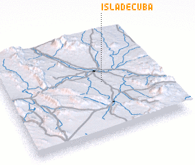 3d view of Isla de Cuba