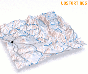 3d view of Los Fortines
