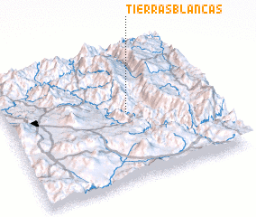 3d view of Tierras Blancas