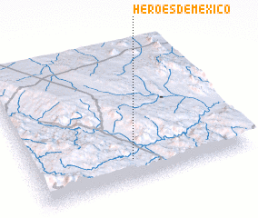 3d view of Héroes de Mexico