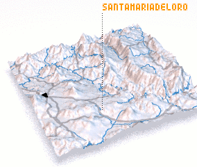 3d view of Santa María del Oro