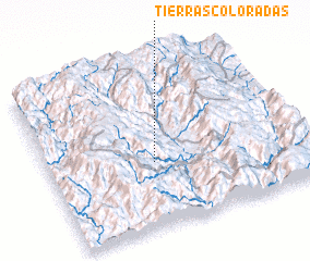 3d view of Tierras Coloradas