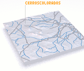 3d view of Cerros Colorados