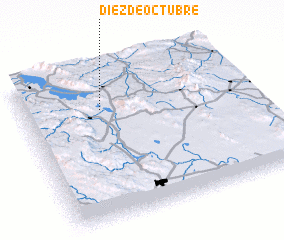 3d view of Diez de Octubre