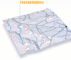 3d view of Tres Hermanos