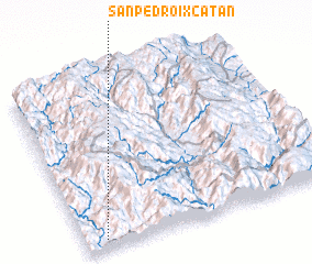 3d view of San Pedro Ixcatán