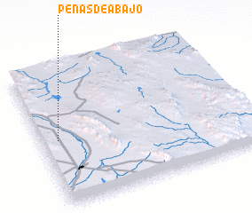 3d view of Peñas de Abajo