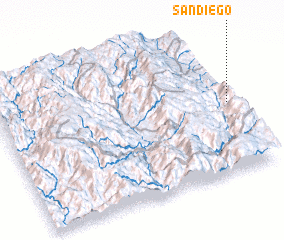 3d view of San Diego