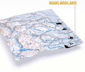 3d view of Highland Lake