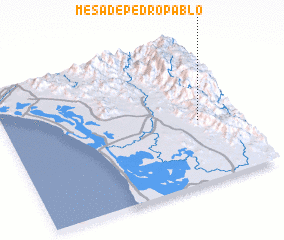 3d view of Mesa de Pedro Pablo