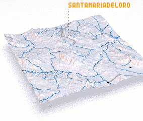 3d view of Santa María del Oro