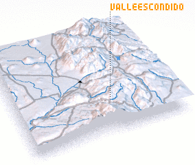 3d view of Valle Escondido