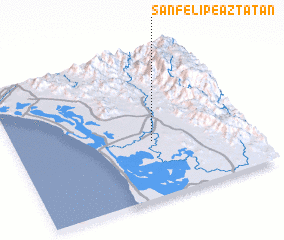 3d view of San Felipe Aztatán