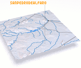 3d view of San Pedro de Alfaro