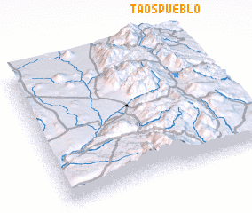 3d view of Taos Pueblo