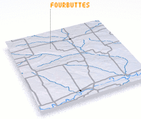 3d view of Four Buttes