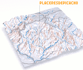 3d view of Placeres de Picacho