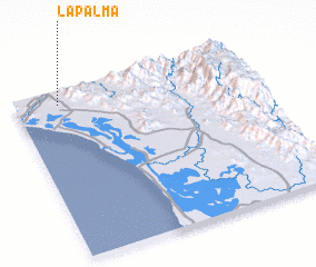 3d view of La Palma