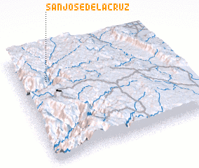 3d view of San José de la Cruz