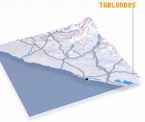 3d view of Tablón Dos