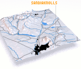 3d view of Sandia Knolls