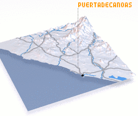 3d view of Puerta de Canoas