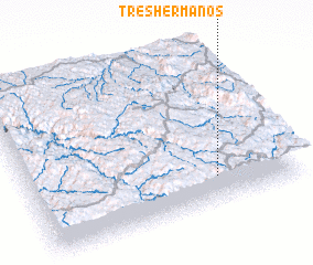 3d view of Tres Hermanos