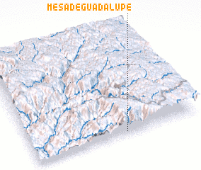 3d view of Mesa de Guadalupe