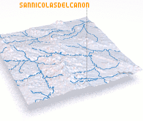 3d view of San Nicolás del Cañón