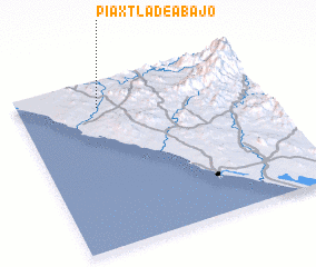 3d view of Piaxtla de Abajo